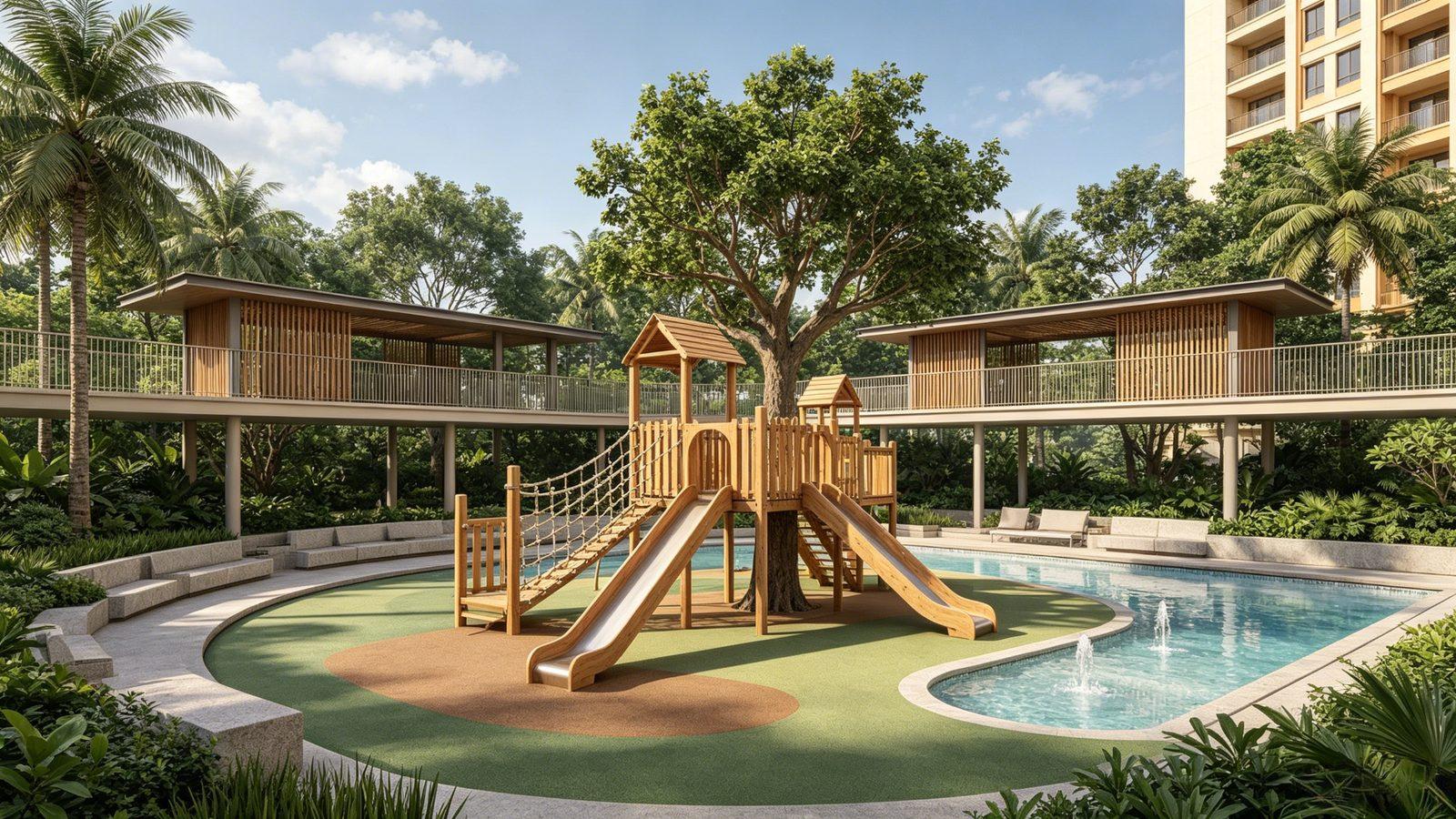 Solano Grand children's playground with water play